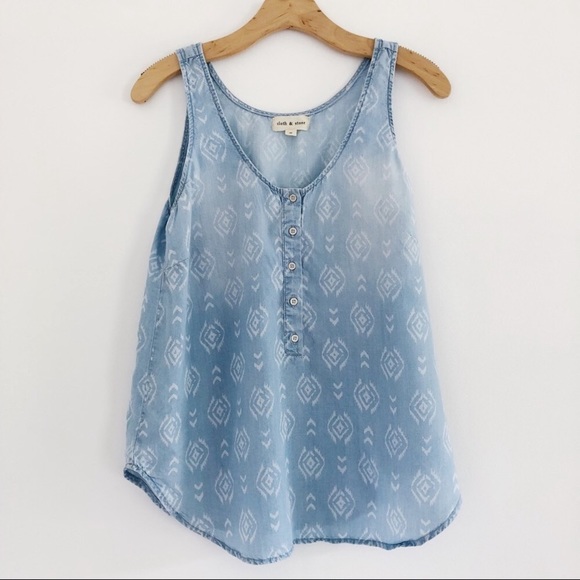 Anthropologie Tops - 🎉Anthropologie Cloth & Stone Chambray Tank🎉